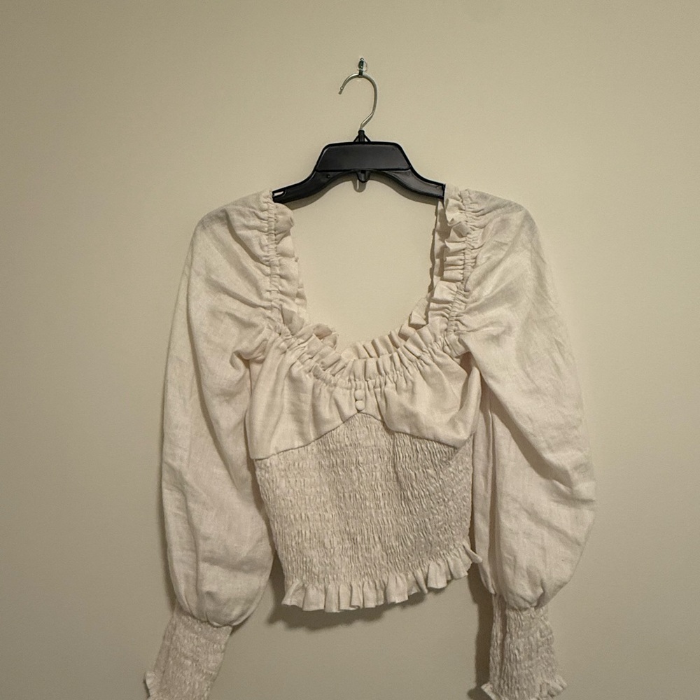 Elegant Cream Women's Top Faithful the Brand